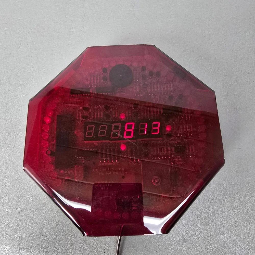 Vintage HyperClock by SkiTronix Red LED Digital Alarm DIY Learn To Solder Clock